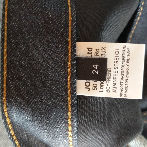 NWT Joseph Boyfriend Japanese Stretch Jeans High Rise Dark Wash - Picture 7 of 14